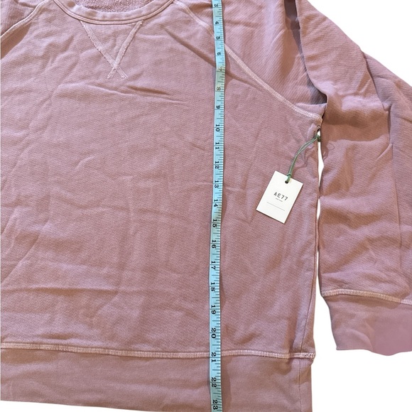 AE77 Women’s Crewneck Sweatshirt Purple Fleece Pullover Size L NWT - Picture 6 of 6